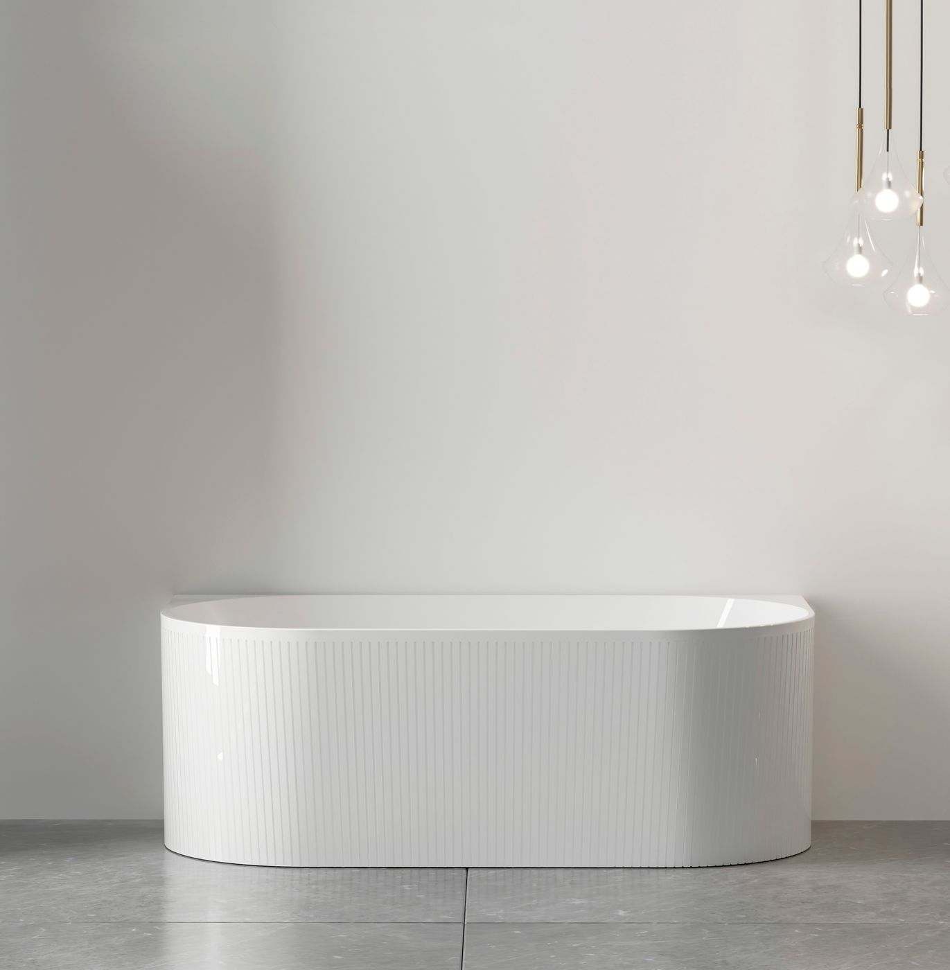 Attica Noosa Fluted 1700 Gloss White BTW Multi-fit Bath