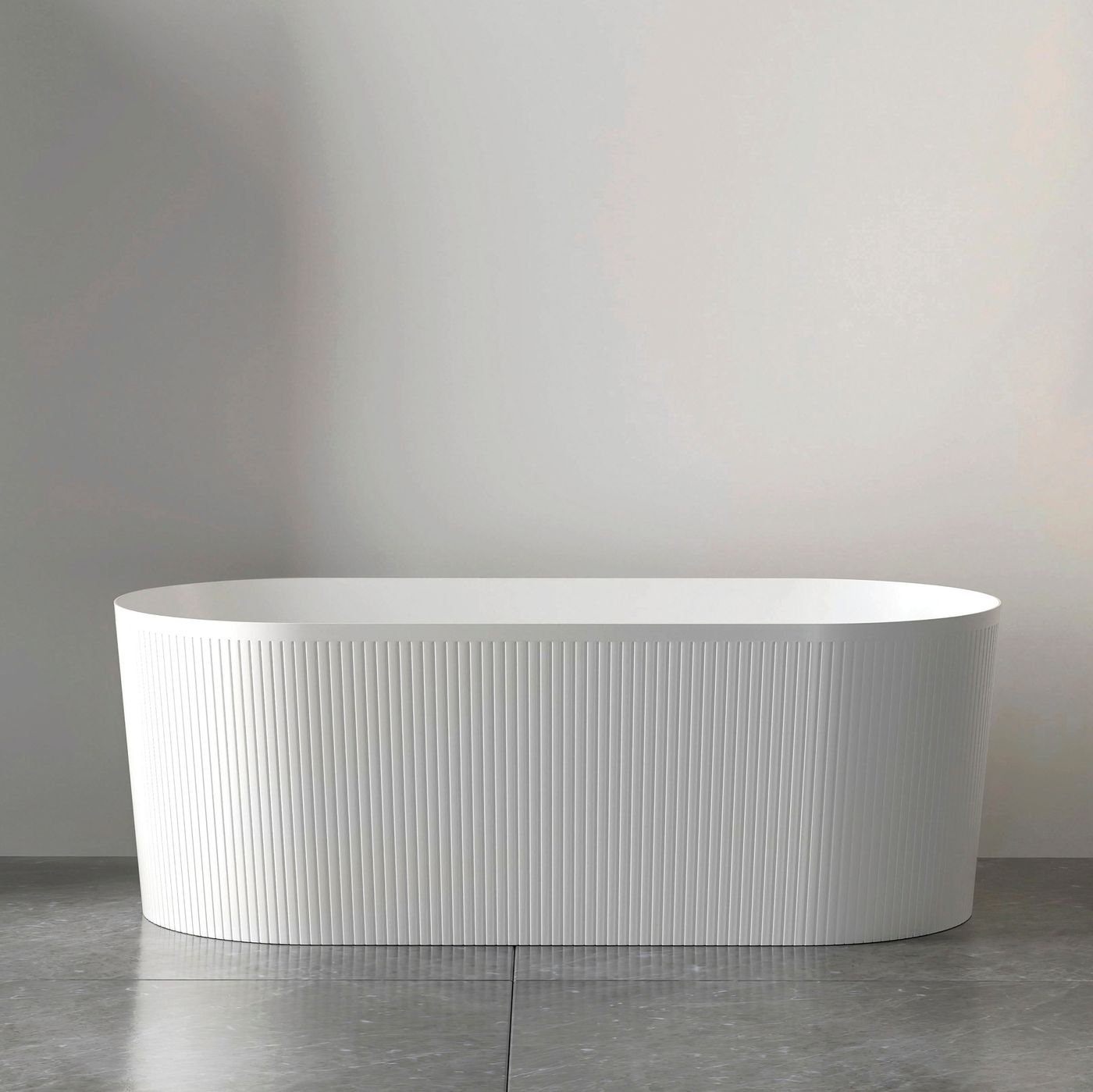 Attica Noosa Fluted 1700 Gloss White Bath