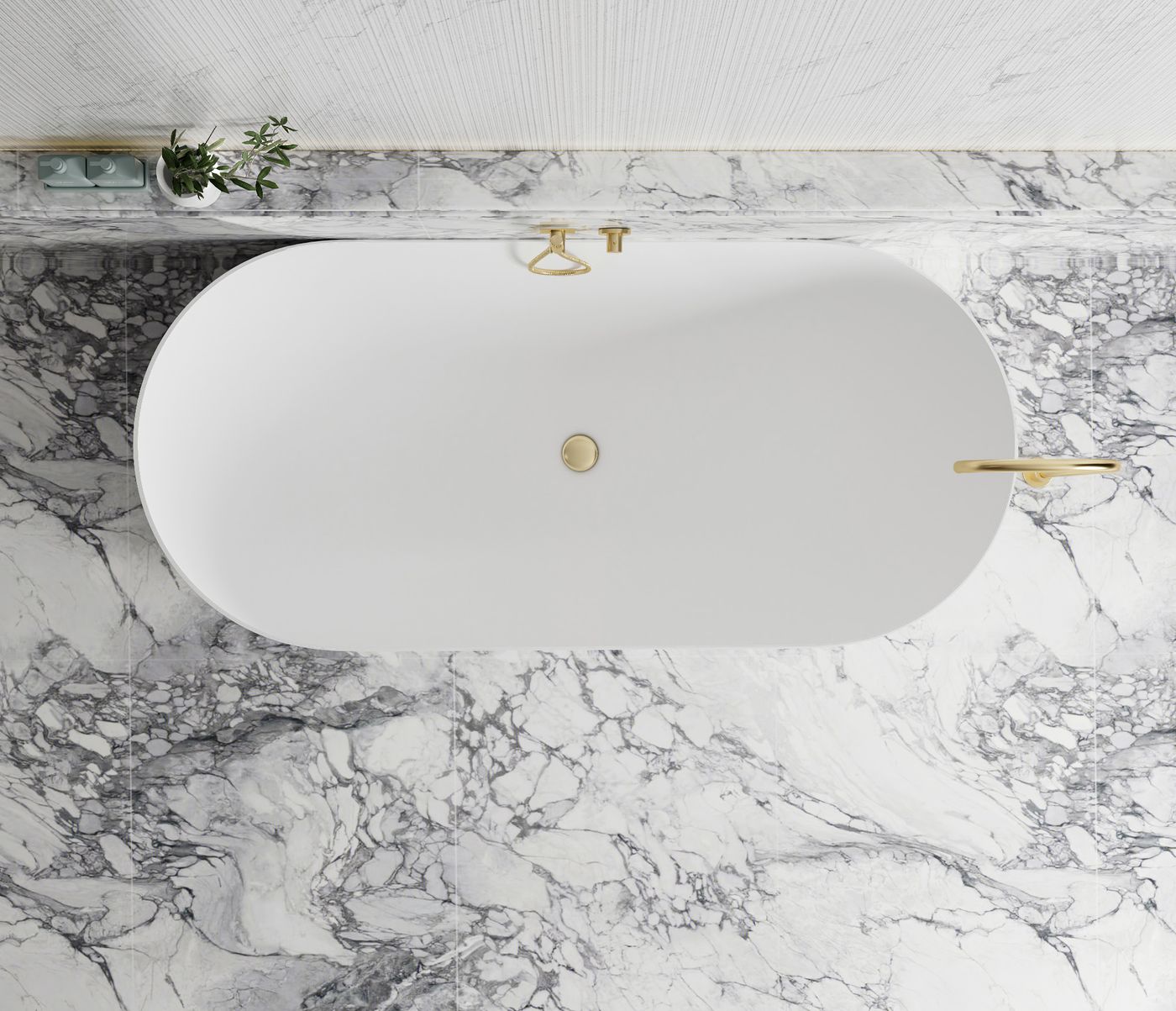 Attica Noosa Fluted 1500 Matte White Bath
