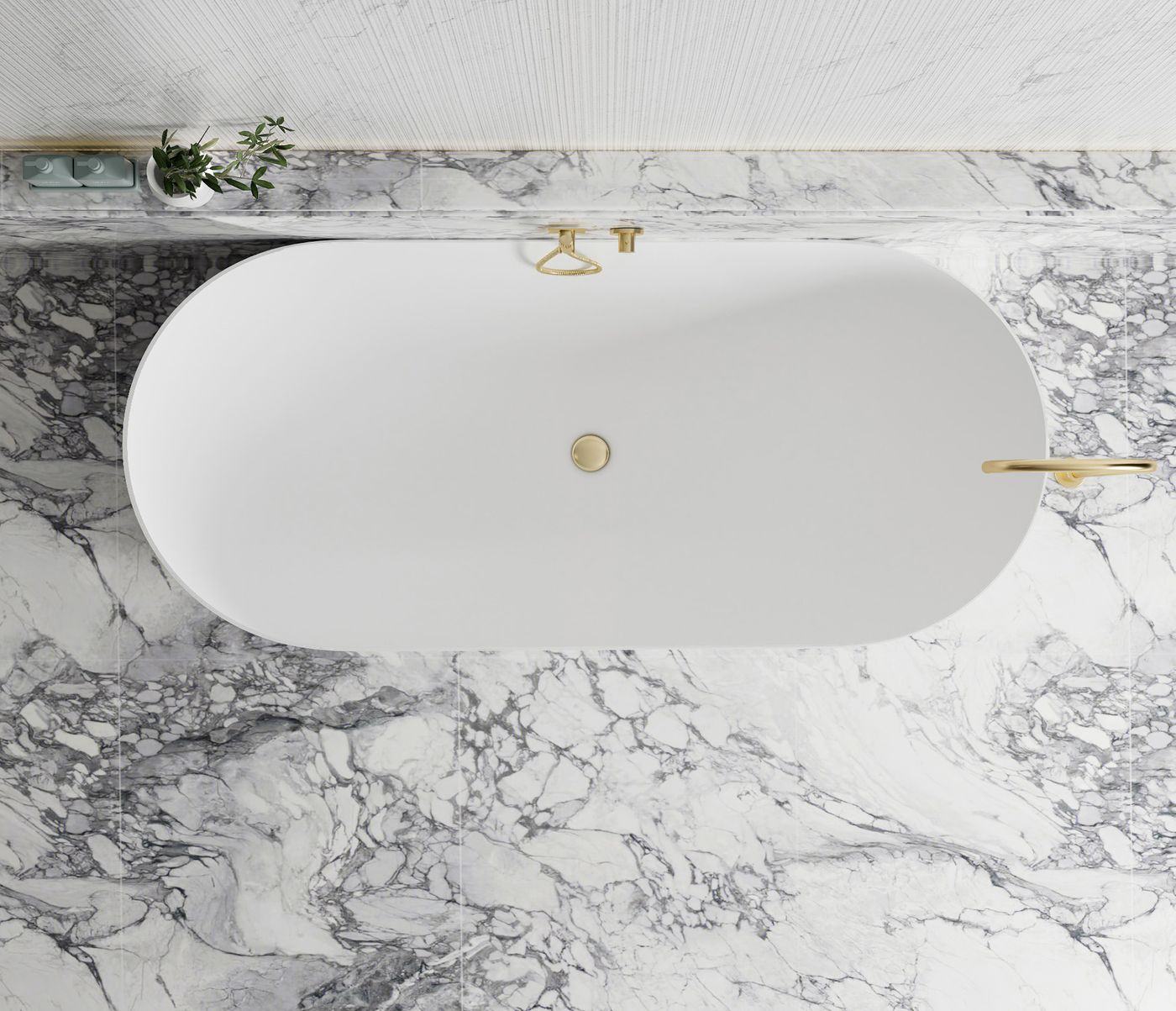 Attica Noosa Fluted 1700 Matte White Bath