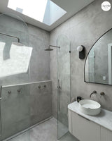 Bondi 1800mm Satin White Fluted Wall Hung Curve Vanity