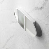 Bondi 900x600 White Shaving Cabinet - angled product view