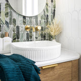 Archie 415x365x100 Gloss White Fluted Basin