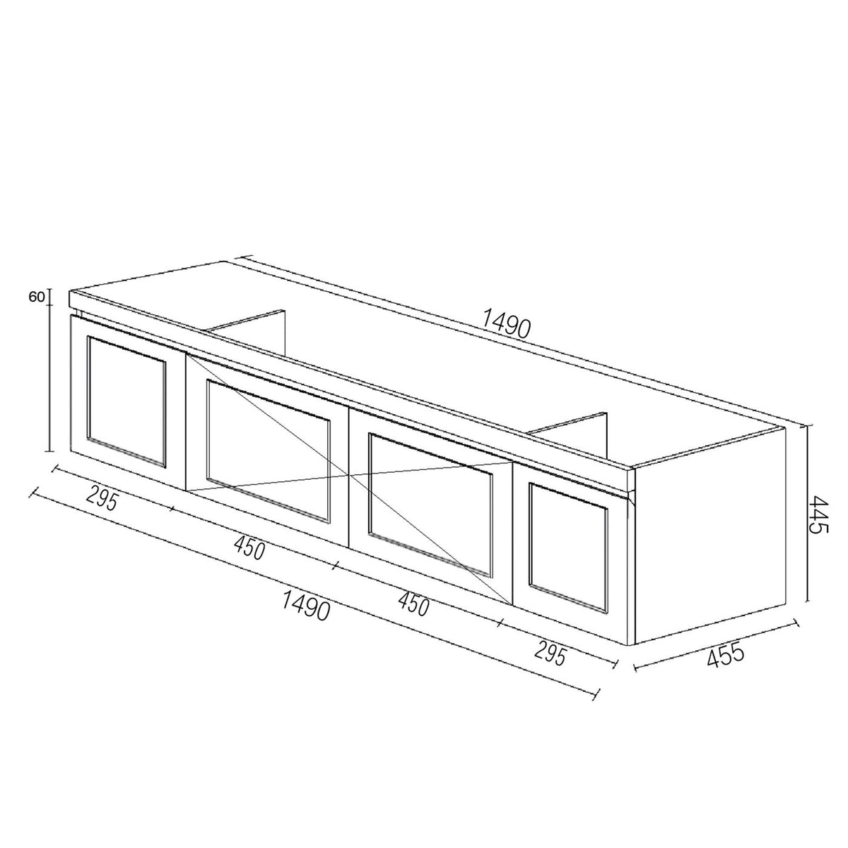Otti Hampton MKII Vanity 1500mm Double Basin