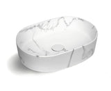 Quay Oval 500x330x120 Matte Carrara Basin