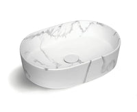 Quay Oval 500x330x120 Matte Carrara Basin