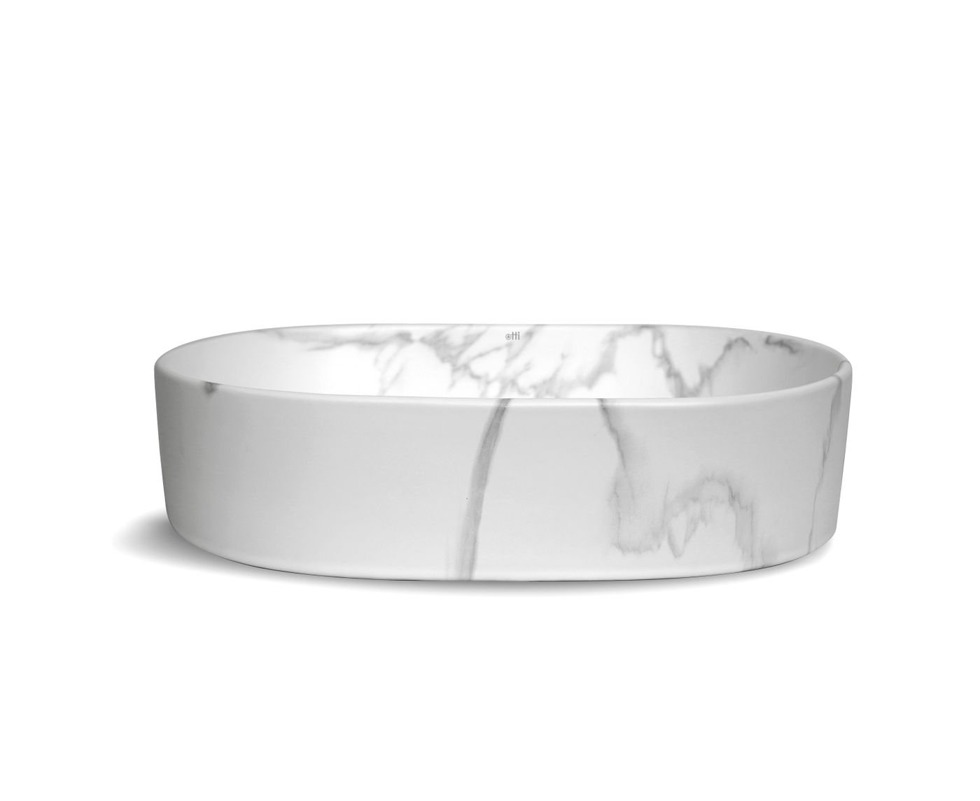 Quay Oval 500x330x120 Matte Carrara Basin