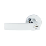 Neue Angular Entrance Key Lever Set in Bright Chrome