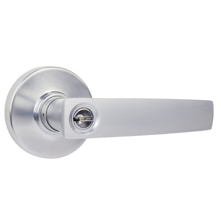 Neue Aurora Lever Lock Set in Brushed Satin Chrome