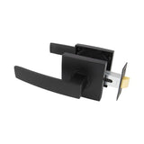 Neue Angular Square Rose Passage Lever Set in Matte Black