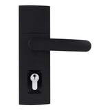 Trilock Contemporary Contour Double Cylinder Entrance Lever Set in Matte Black