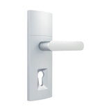 Trilock Contemporary Contour Dummy Trim Entrance Lever Set in Satin Chrome