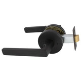 Avant with QuickFix Rivera Privacy Lever Set with Latch in Matte Black with Latch