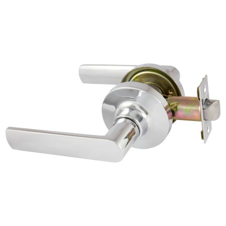 TradePro Round Rose Bela Passage Lever Set in Bright Chrome