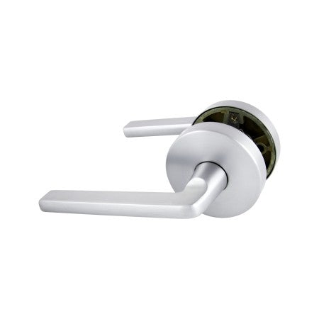 Avant with QuickFix Alba Passage Lever Set in Brushed Satin Chrome with Latch