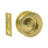 Circular Passage Sliding Cavity Set in Satin Brass