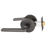 Avant with QuickFix Alba Privacy Lever Set with Latch in Satin Graphite