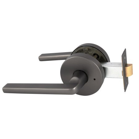 Avant with QuickFix Alba Privacy Lever Set with Latch in Satin Graphite