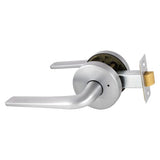Avant with QuickFix Sierra Privacy Lever Set with Latch in Brushed Satin Chrome