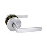 Avant with QuickFix Rivera Passage Lever Set in Brushed Satin Chrome with Latch