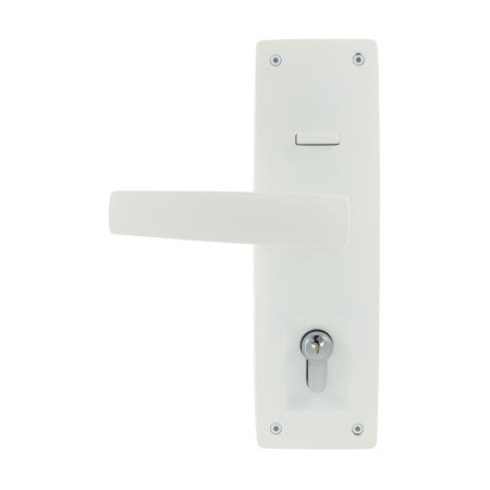 Trilock Urban Aurora Double Cylinder Entrance Lever Set in White