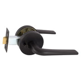 Avant with QuickFix Sierra Privacy Lever Set with Latch in Matte Black with Latch