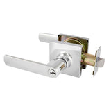 TradePro Square Rose Bela Entrance Key-in-Lever Set in Bright Chrome