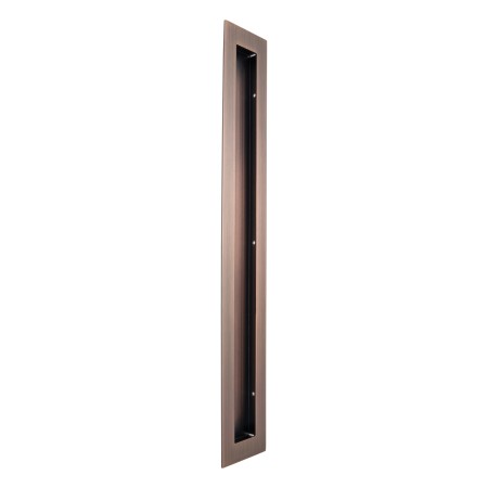 Rectangular Flush Pull 350mm in Aged Brushed Copper