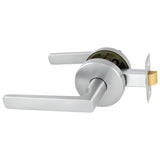 Avant with QuickFix Rivera Passage Lever Set in Brushed Satin Chrome with Latch
