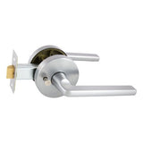 Avant with QuickFix Alba Privacy Lever Set with Latch in Brushed Satin Chrome