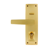 Trilock Urban Aurora Double Cylinder Entrance Lever Set in Satin Brass