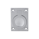 Ring Flush Pull in Satin Chrome