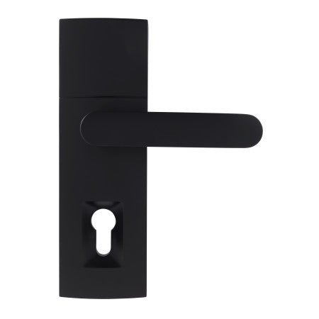 Trilock Contemporary Contour Dummy Trim Entrance Lever Set in Matte Black