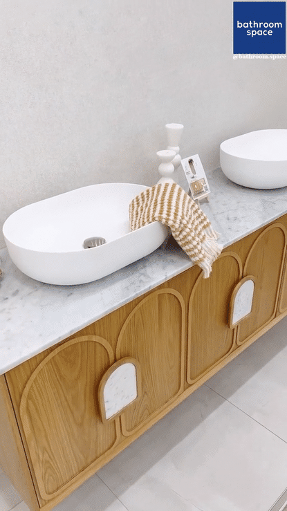 Laguna Mark II 1800mm Woodland Oak Wall Hung Vanity - front view