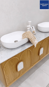 Laguna Mark II 1800mm Woodland Oak Wall Hung Vanity - front view