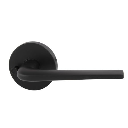 Avant with QuickFix Sierra Privacy Lever Set with Latch in Matte Black with Latch