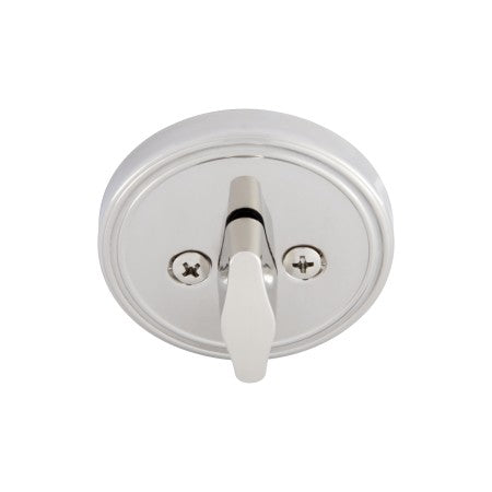 Choice Round Single Cylinder Deadbolt in Polished Stainless Steel