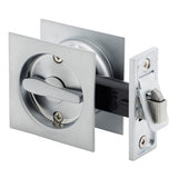 Square Privacy Sliding Cavity Set in Satin Chrome