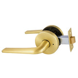Avant with QuickFix Sierra Privacy Lever Set with Latch in Satin Brass