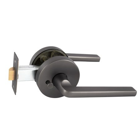 Avant with QuickFix Alba Privacy Lever Set with Latch in Satin Graphite