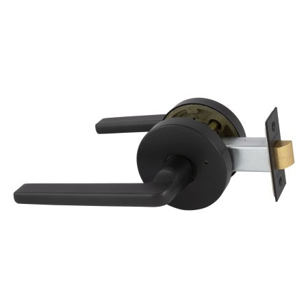 Avant with QuickFix Alba Privacy Lever Set with Latch in Matte Black with Latch