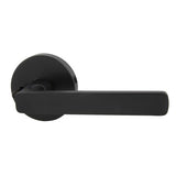 Avant with QuickFix Rivera Privacy Lever Set with Latch in Matte Black with Latch