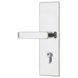 Trilock Eclipse Allure Double Cylinder Entrance Lever Set in Polished Stainless Steel