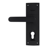 Trilock Contemporary Contour Dummy Trim Entrance Lever Set in Matte Black