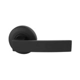 Neue Angular Round Rose Dummy Trim Lever in All Matte Black