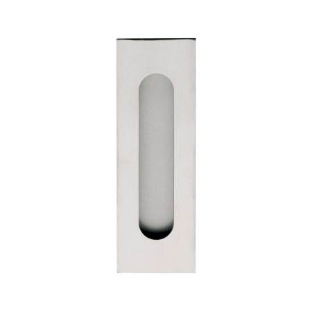 Rectangle Flush Pull in Stainless Steel