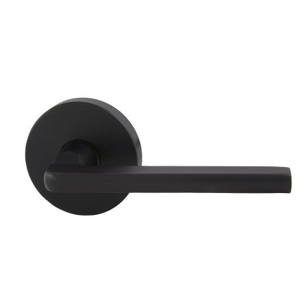 Avant with QuickFix Alba Passage Lever Set in Matte Black with Latch