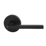 Avant with QuickFix Alba Passage Lever Set in Matte Black with Latch