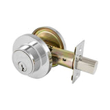 TradePro Cass Single Cylinder Deadbolt in Bright Chrome