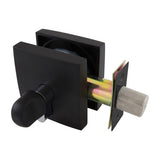 Neue Smooth Square Single Cylinder Deadbolt in Matte Black
